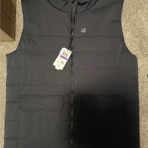 Reebok Men's Dark Gray Hooded Vest